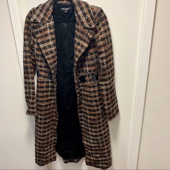 Betsey Johnson New York Tweed Coat, sz 8 - Picture 6 of 6